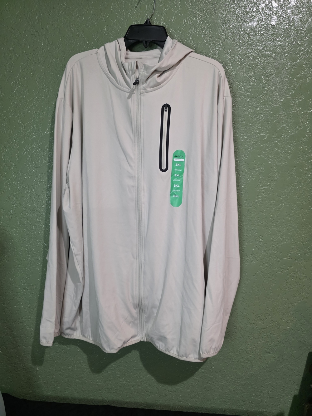bcg Light Gray Full‑Zip Hooded Jacket